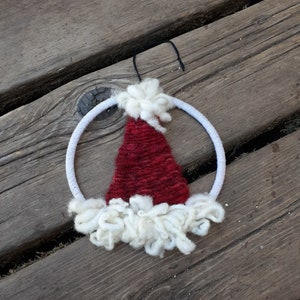 Christmas Santa DIY Kit, Santa Hat Weaving Kit, Handmade Santa, Make it yourself Santa, Holiday Santa, DIY kit, DIY weaving, diy projects image 2