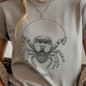 Jumping Spider Shirt, Jump Rope Spider T-Shirt, Funny Spider Workout Tee, Cute Arachnid Gift, Bug Lover Shirt