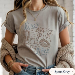 Lineman Shirt Line Life Tee Utility Worker Top Electrical Trade Gift Powerline Crew Apparel Apprentice T-Shirt Clothing Pole Climber