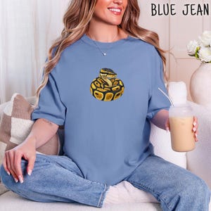 Comfort Colors® Ball Python Shirt, Coiled Snake Reptile Tee, Herpetology Gift for Python Owner Snake Lover and Reptile Enthusiast