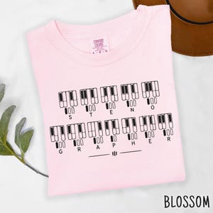 Stenographer Shirt, Steno Keyboard Lettering Comfort Colors®
