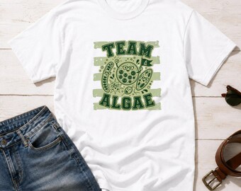 Team Algae Shirt Funny Biology Tee Science Teacher T-Shirt Microscope Club Gift Microbe Lab Top Pond Life Student Classroom Apparel