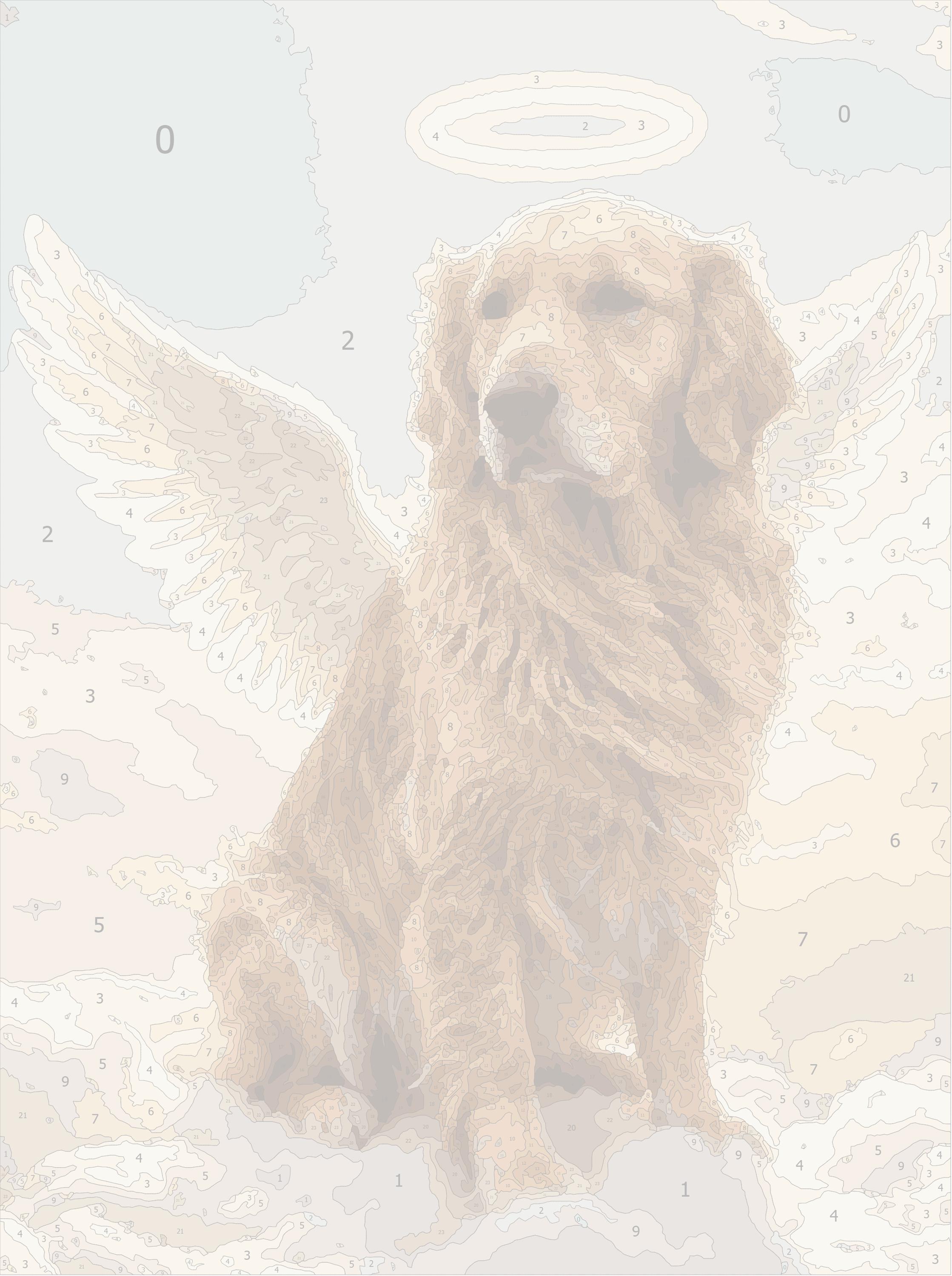 Custom Angel Pet Memorial Paint by Number, Personalized Dog Cat ...