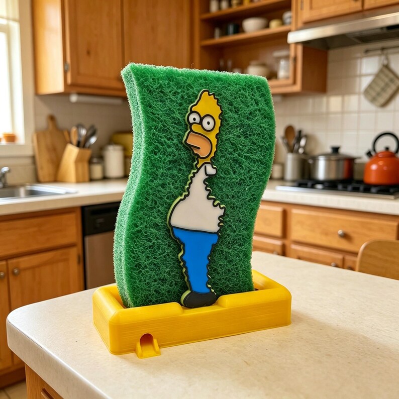 Sponge Rack – Fun Men's Emoji Kitchen Sink Organizer | 3D Printed, Room ...