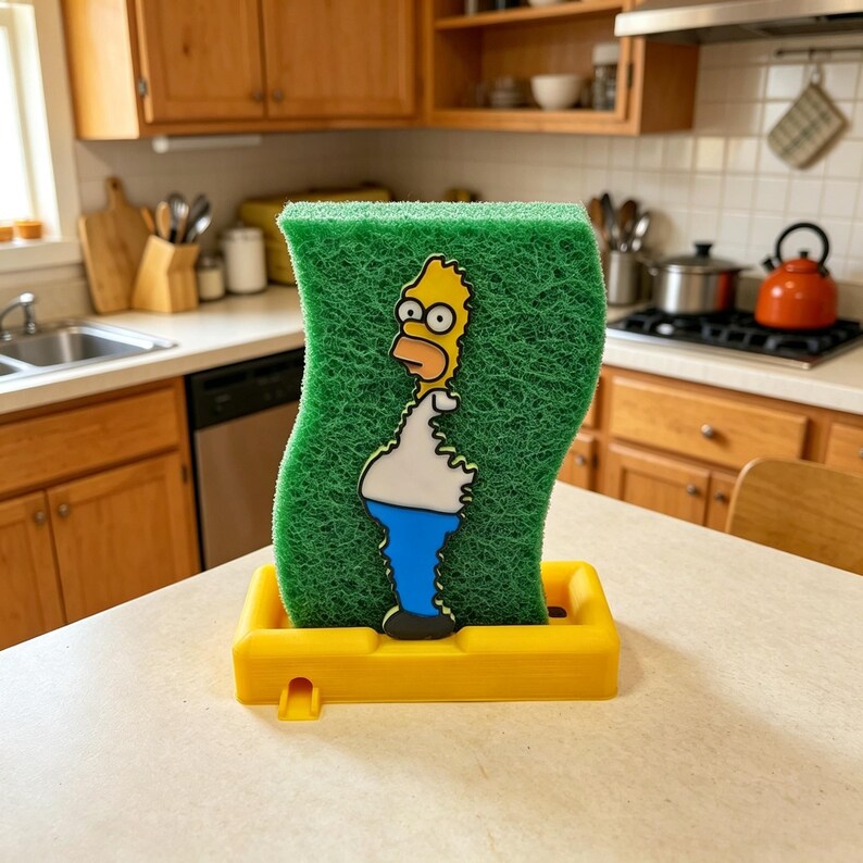 Sponge Rack – Fun Men's Emoji Kitchen Sink Organizer | 3D Printed, Room ...