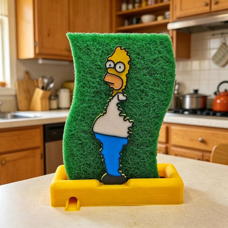 Sponge Rack – Fun Men's Emoji Kitchen Sink Organizer | 3D Printed, Room ...