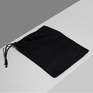 4x6 Inches (10x15 cm) Black Cotton Single Drawstring Muslin Bags (Pack of 100)