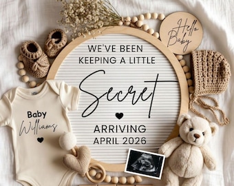 Pregnancy Announcement  Digital Baby Announcement  Gender Neutral Social Media Reveal  Keeping a Secret  Gender netural