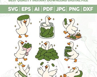 Ganso tonto amante de los pepinillos SVG PNG, Solo un ganso de los pepinillos, Diseño divertido para amantes de los pepinillos, Temporada de encurtidos, Regalo para amantes de los pepinillos, Camiseta con meme de ganso