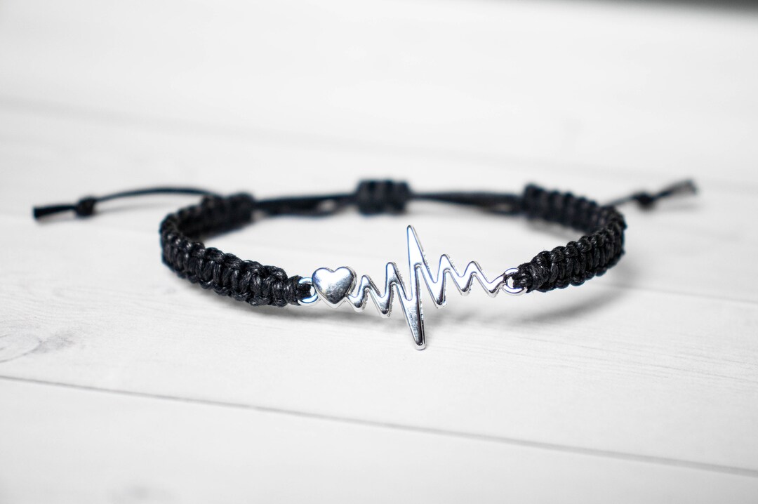 Heartbeat Electro Cardiogram Bracelet, Heartbeat Jewelry, Nurse, RN