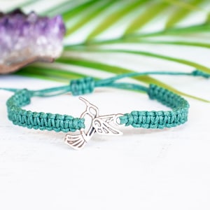 Hummingbird Bracelet, Bird Bracelet, Bird Charm, Hummingbird Jewelry