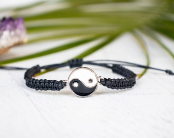 Yin Yang Bracelet, Yin Yang Jewelry, Ying Yang Bracelet,Yoga Bracelet, Zen Bracelet, Peace Bracelet, Unisex Bracelet, Macrame Bracelet