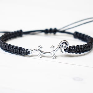 Gecko Bracelet, Lizard Bracelet, Reptile Jewelry Friendship Bracelet Adjustable Bracelet Lizard Enthusiast Friend Gift