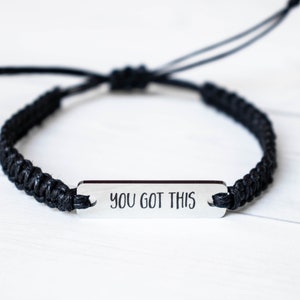 You Got This Inspirational Bracelet, Motivational Jewelry, Inspiration, Inspiration Jewelry, Gift for Her, Anxiety Bracelet