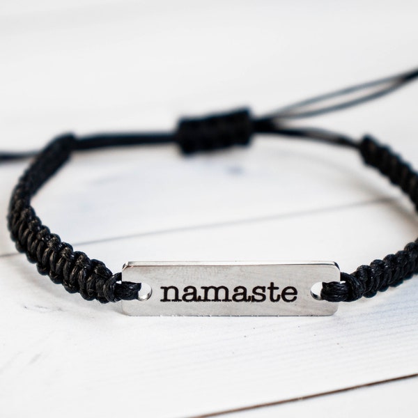 Namaste Bracelet, Yoga Jewelry, Inspiration Gift, Spiritual, Yogi for Her, Unique gift for Women, Bridesmaid
