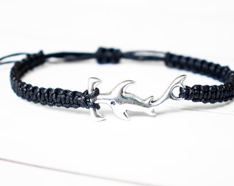 Hammerhead Shark Bracelet, Fish Jewelry, Friendship Bracelet, Nautical Jewelry, Gift for Him, Gift for Her, Ocean, Beach Jewelry