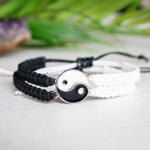 Yin and Yang Bestie Couple Bracelets, Yin Yang Jewelry, Ying Yang Bracelet, Yoga Bracelet, Zen Bracelet