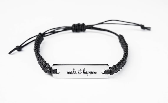 Inspirational Bracelet Make It Happen Bracelet Motivational | Etsy