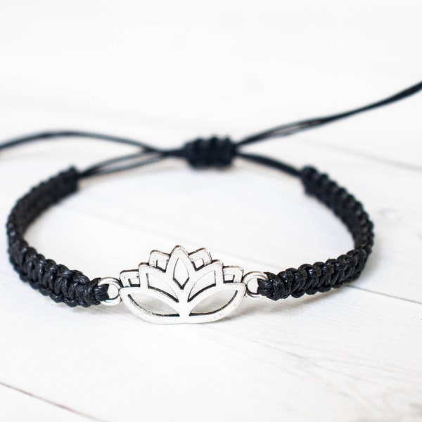 Lotus Flower Bracelet Spiritual Zen Enlighten Yoga Jewelry