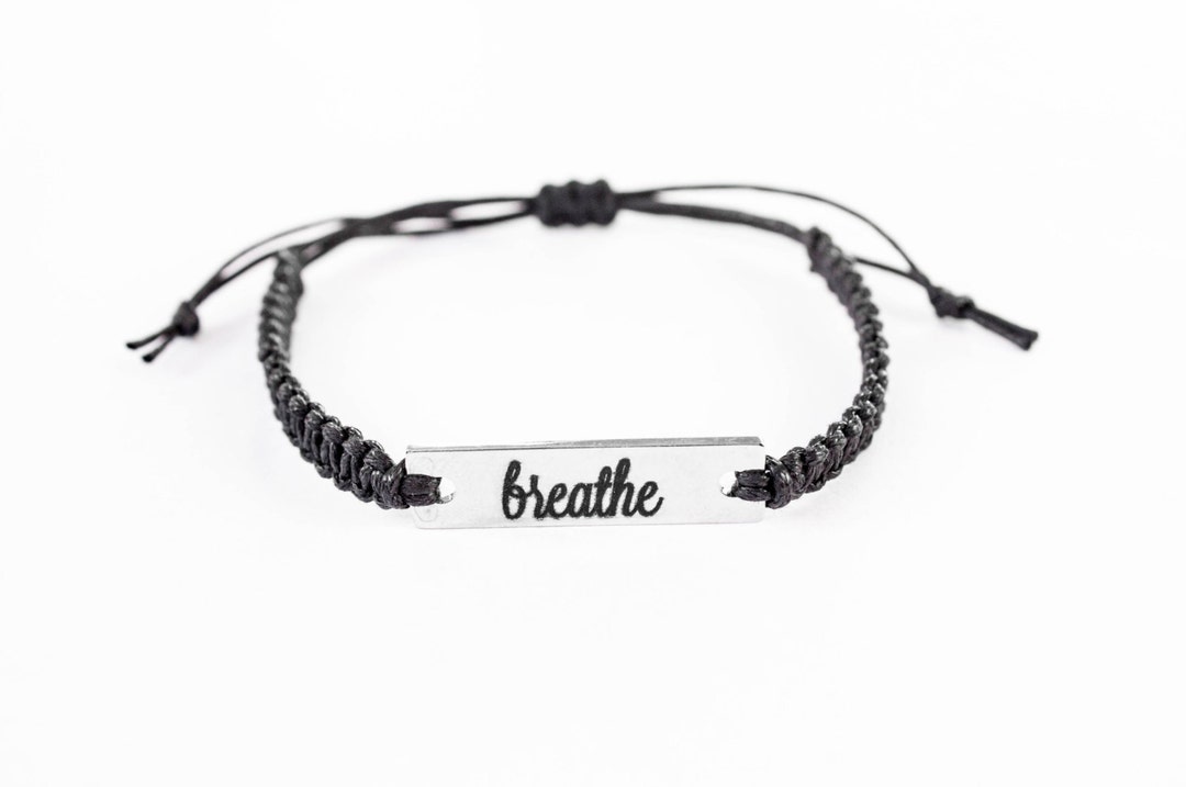 Breathe Bracelet, Word Bracelet, Inspiration Bracelet, Inspiration ...