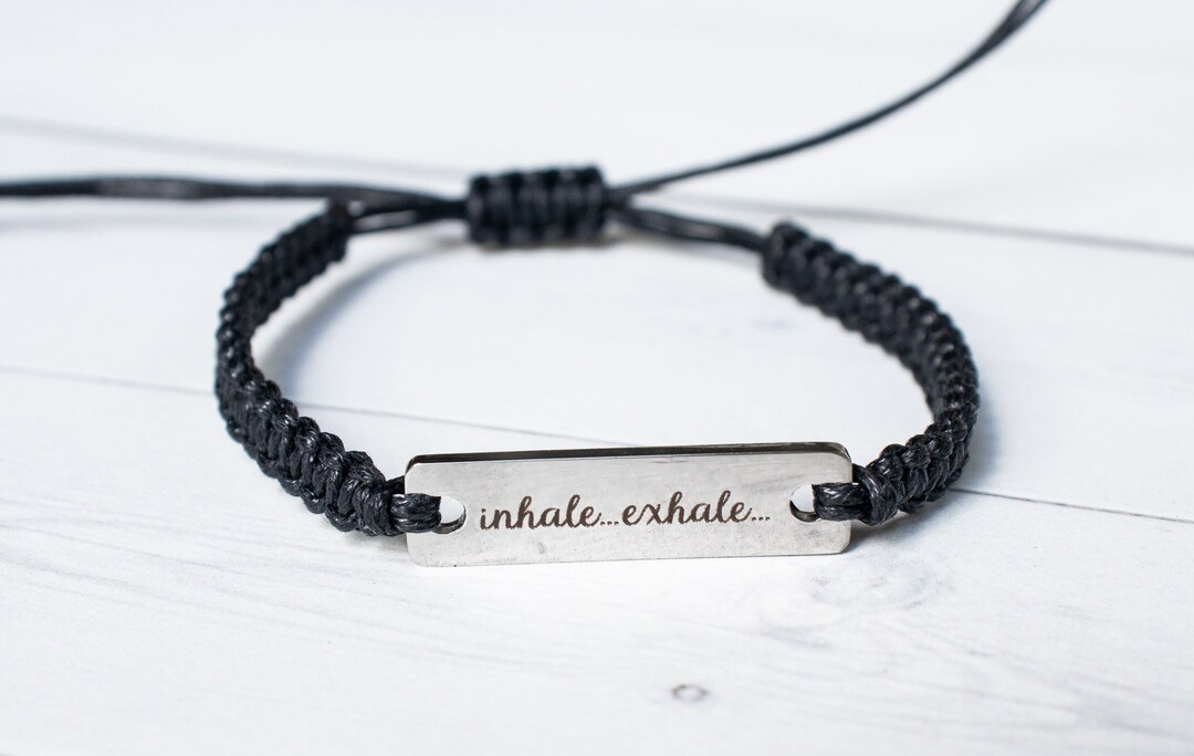 Inhale Exhale Bracelet Anxiety Bracelet Inspiration Jewelry - Etsy