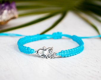 Bracelet mini pieuvre, petite pieuvre, bracelet calmar, vie marine océan, bijoux nautiques, cadeau animal, animaux marins