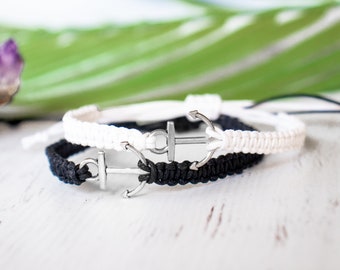 Anchor Bracelet, Travel Gift, Couples Bracelets, His and Her, Couples Gifts, Matching Bracelets