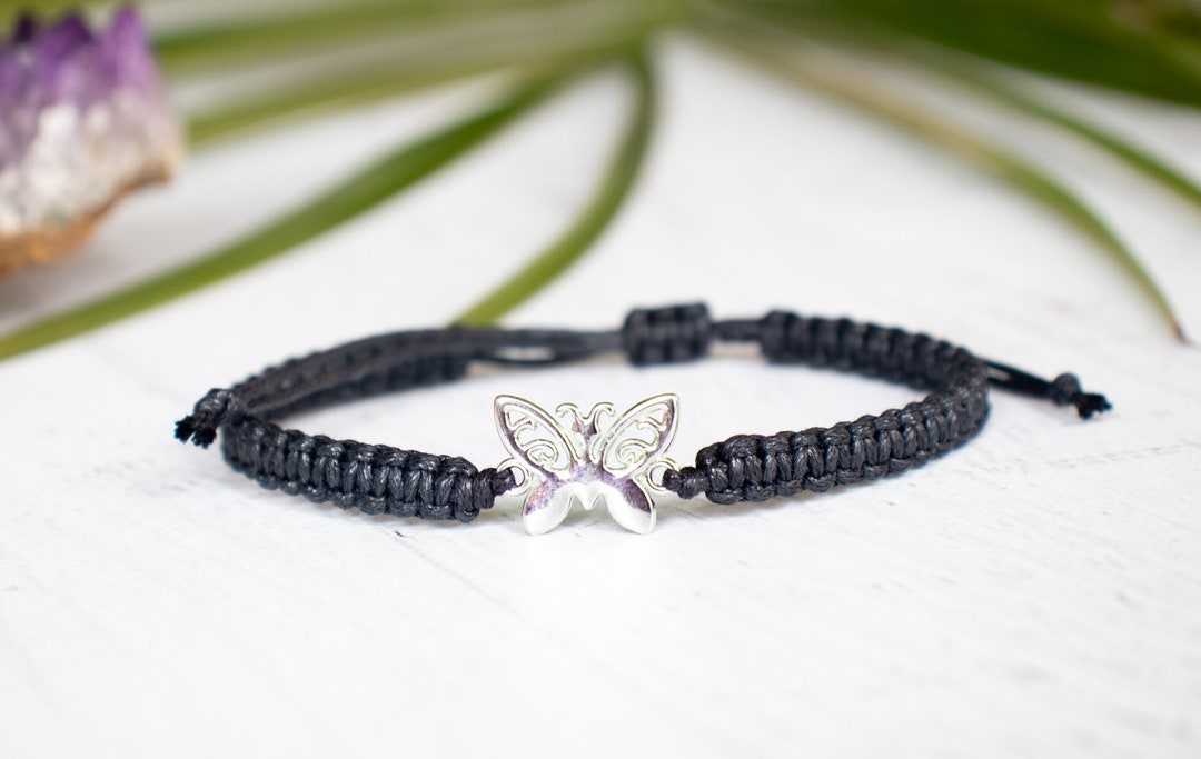 Silver Tone Butterfly Bracelet Butterfly Jewelry, Gift for Women or Men ...