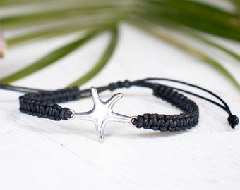 Starfish Bracelet, Nautical Jewelry, Sealife Bracelet, Surfer Bracelet, Deep Sea, Beach Jewelry