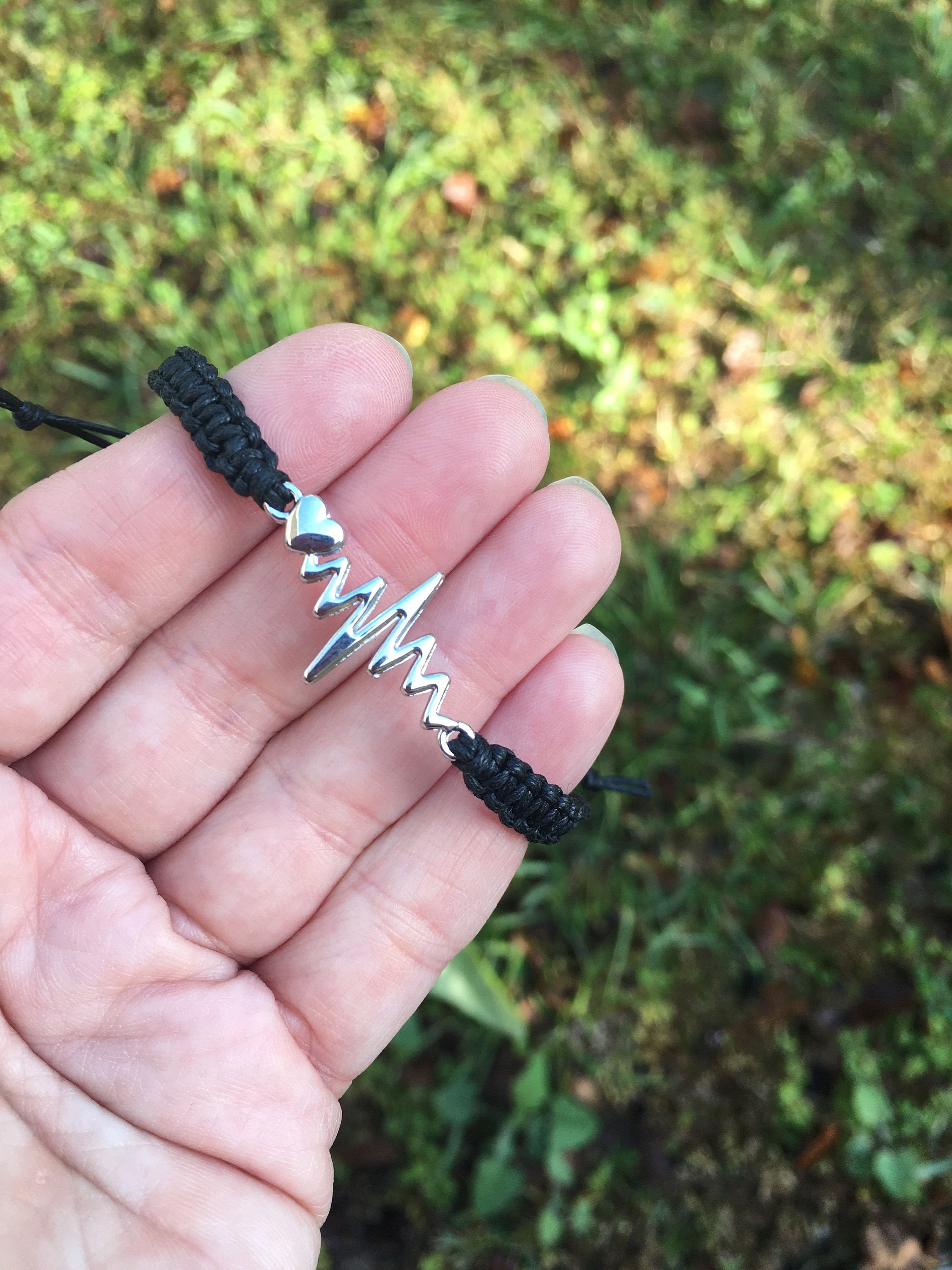 Heartbeat Electro Cardiogram Bracelet Heartbeat Jewelry Etsy