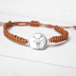 Deer with Antlers Bracelet - Deer Jewelry, Gift for Women or Men, Animal Jewelry, Outdoors Gift, Hunting Jewelry