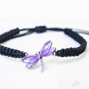 Lavender Dragonfly Bracelet Wings, Dragonfly Gift Idea, Dragonfly Jewelry, Whimsical Creatures, Mothers Day Gift