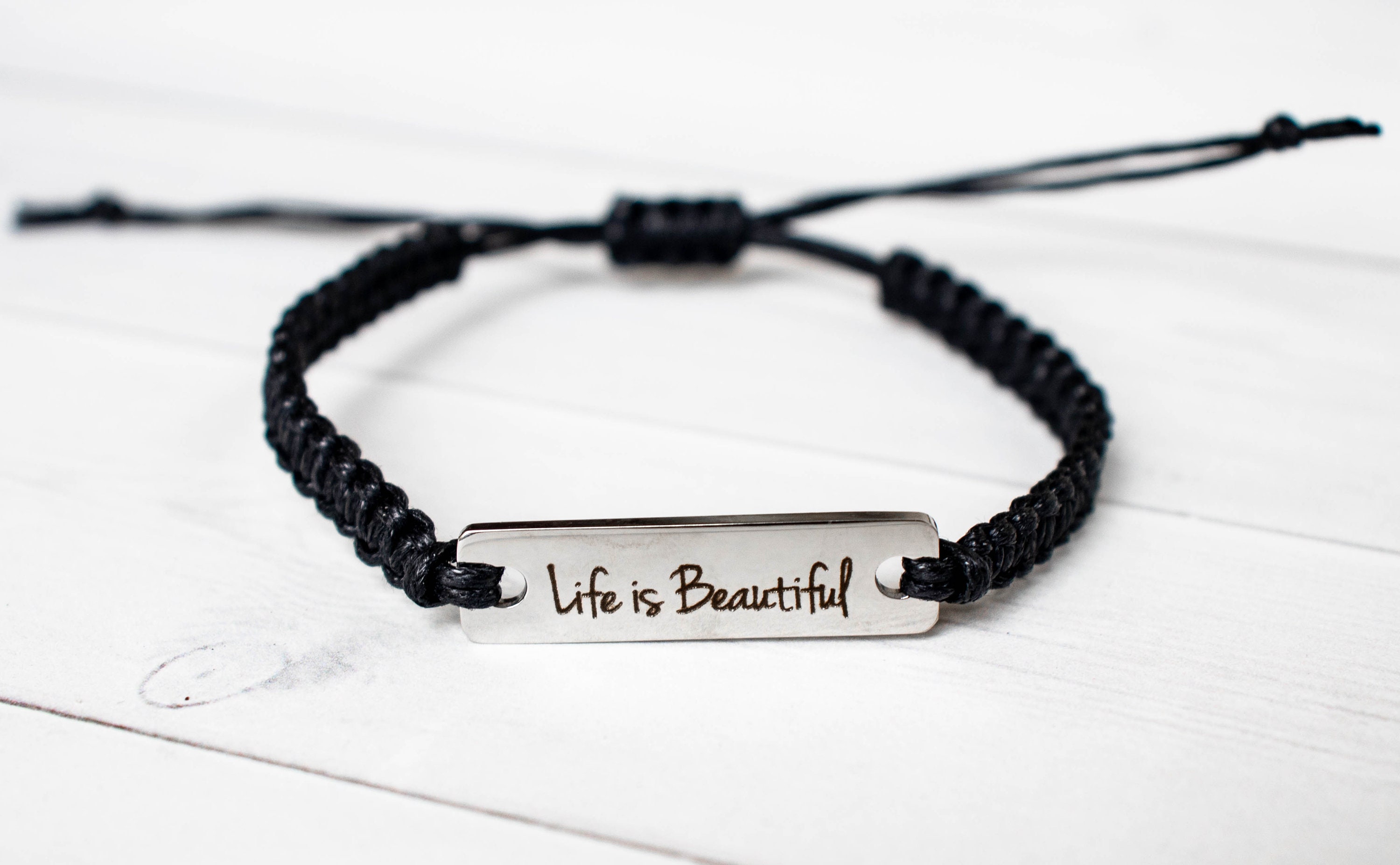 Life is Beautiful Bracelet Word Bracelet Inspiration | Etsy