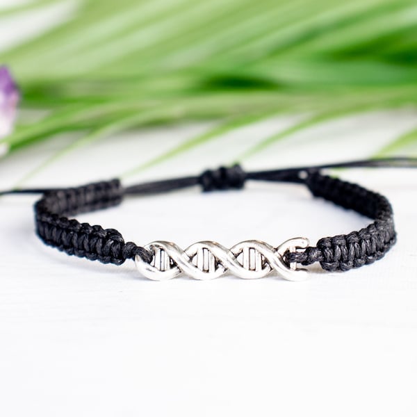 Science double helix DNA strand Bracelet, Science Teacher Bracelet, Scientist Jewelry, Teacher Gift