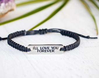 I'll Love You Forever Bracelet, Love Jewelry, Valentines Day Gift, Girlfriend Gift, Boyfriend Gift, Gift for her