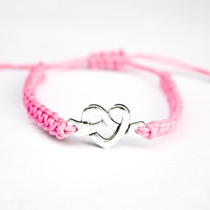 Knotted Heart Bracelet Friendship Love Knot, Gift for Girlfriend, Gift for Her, Love, Couples Gift, Anniversary Gift