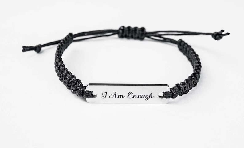 I Am Enough Bracelet Emotional Balance Inspiration Bracelet - Etsy