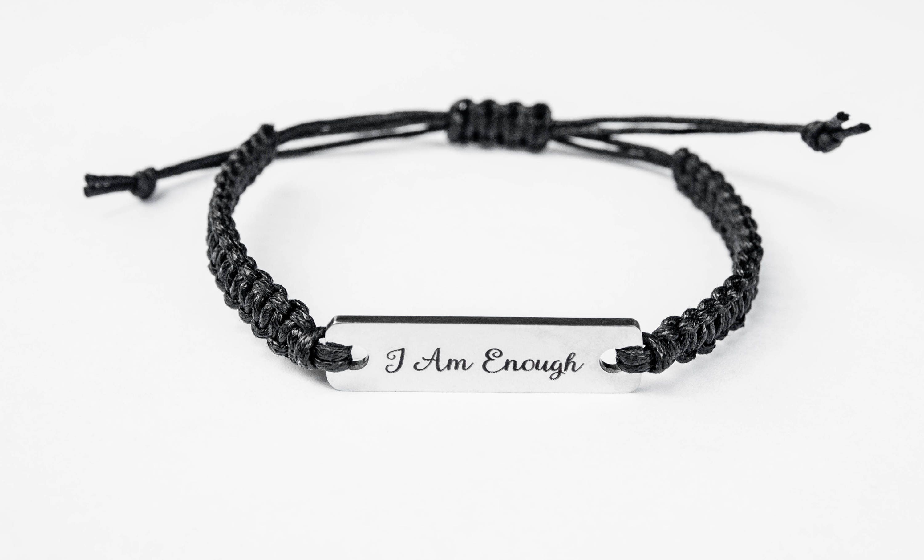 I Am Enough Bracelet Word Bracelet Inspiration Bracelet | Etsy