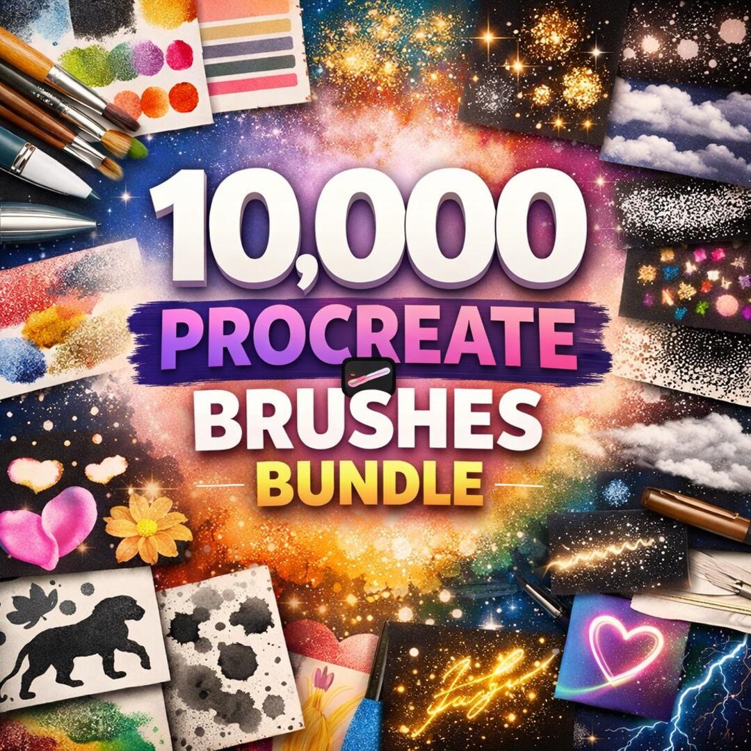 10000 Procreate Brushes Bundle | Mega Pack for Drawing, Painting ...