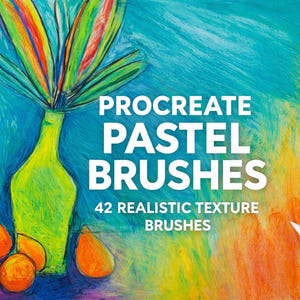 42 Realistic Pastel Brushes for Procreate – Soft Chalk, Texture & Artistic Drawing Brush Set