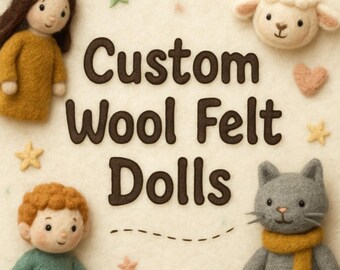 Link to the dedicated auction for custom wool felt dolls.