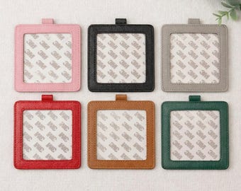 Self Finishing Needlepoint Square Leather Ornament (4x4 inch)