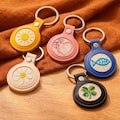 Custom Self Finishing Needlepoint Keychain - DIY Leather Key Fob Gift product logo