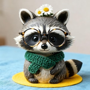 Raccoon Flower Pot Silicone Mold, 3D Animal Planter for Resin Concrete Cement Clay, DIY Succulent Holder Pen Storage Box Home Decor Craft