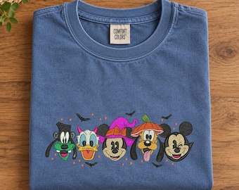 Besticktes Disney Mickey und Freunde Halloween Baby-T-Shirt & Tanktop, Outfit für den WDW-Trip, Nicht so gruseliges Halloween-Tanktop, Halloween-Geschenk für Sie