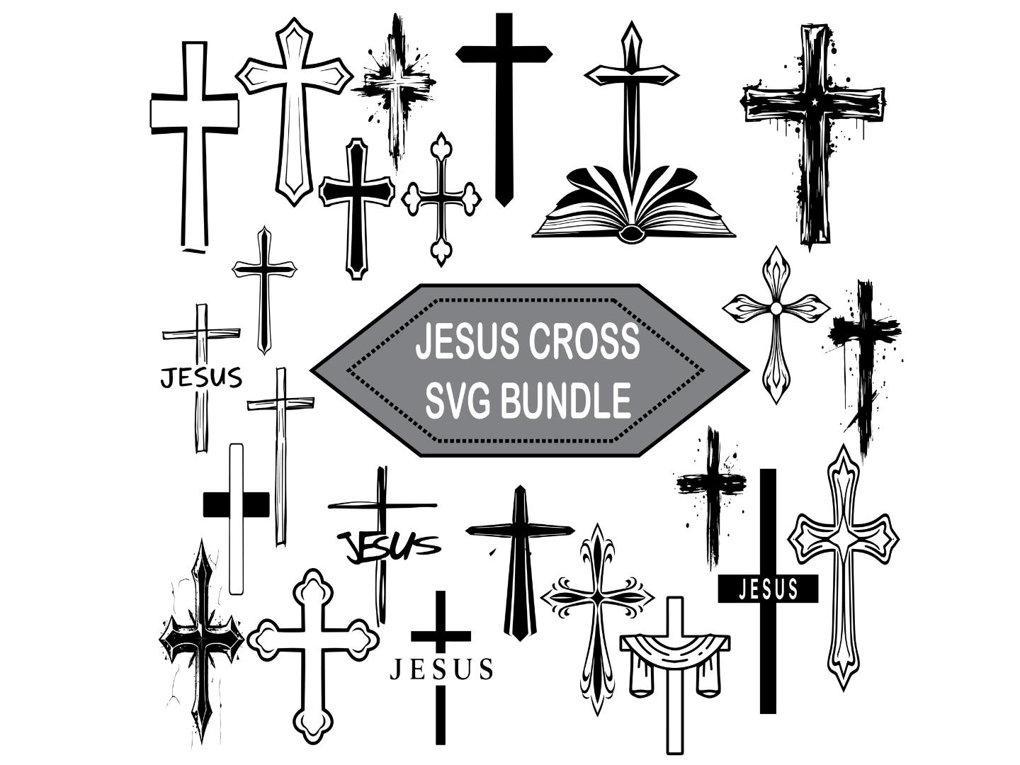 Jesus Cross SVG Bundle, Christian Cross Cut File, Religious Faith SVG ...
