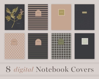 Digital Notebook Covers, Goodnotes Notebook Covers, Notability Notebook Covers, digital note covers, for iPad and tablet, 110