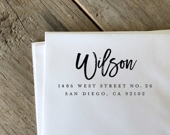 return address stamp etsy