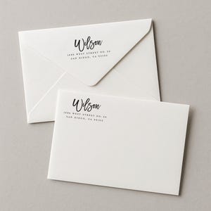 Custom Return Address Stamp: Self-Inking or Wood Stamp, Personalized Stationery zdjęcie 5
