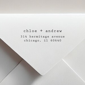 Minimalist Custom Address Stamp, Simple Wedding Return Address Stamp, Personalized Return Address Stamp, Return Label Stamp
